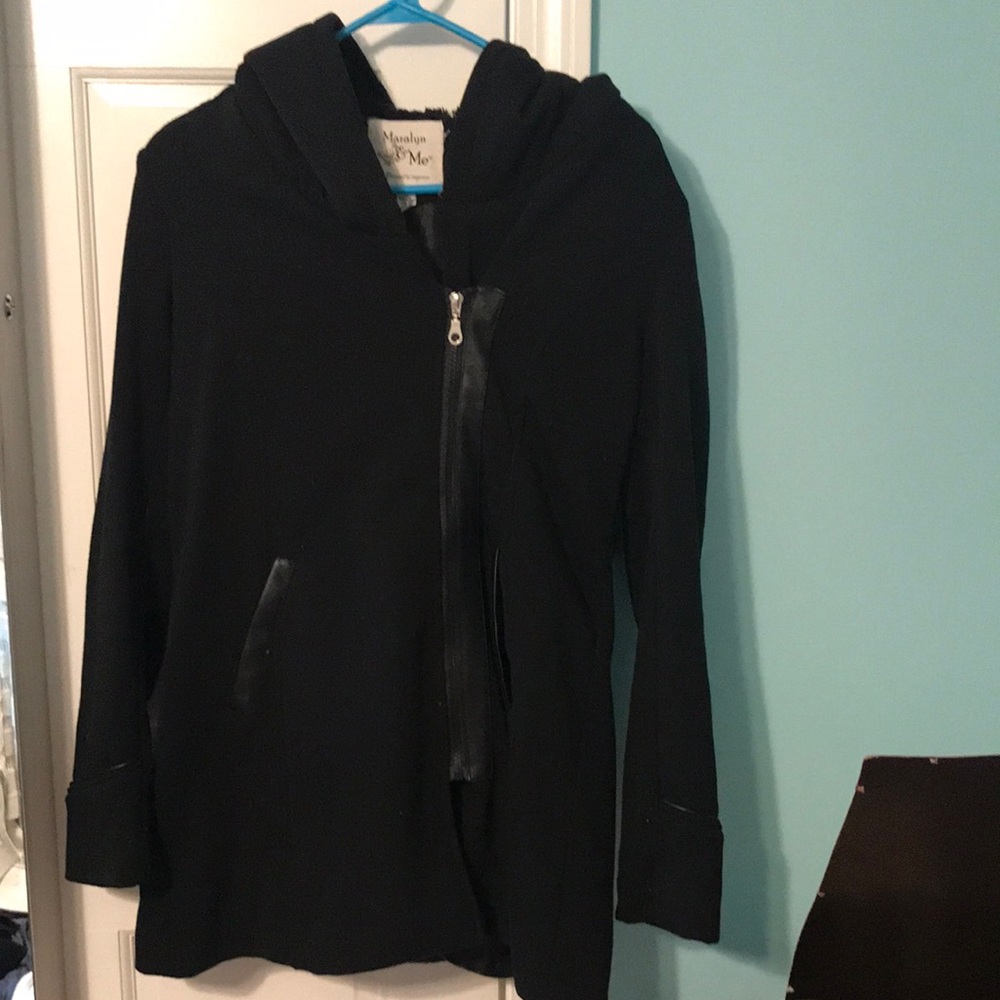 Asymmetrical Black Cozy Jacket